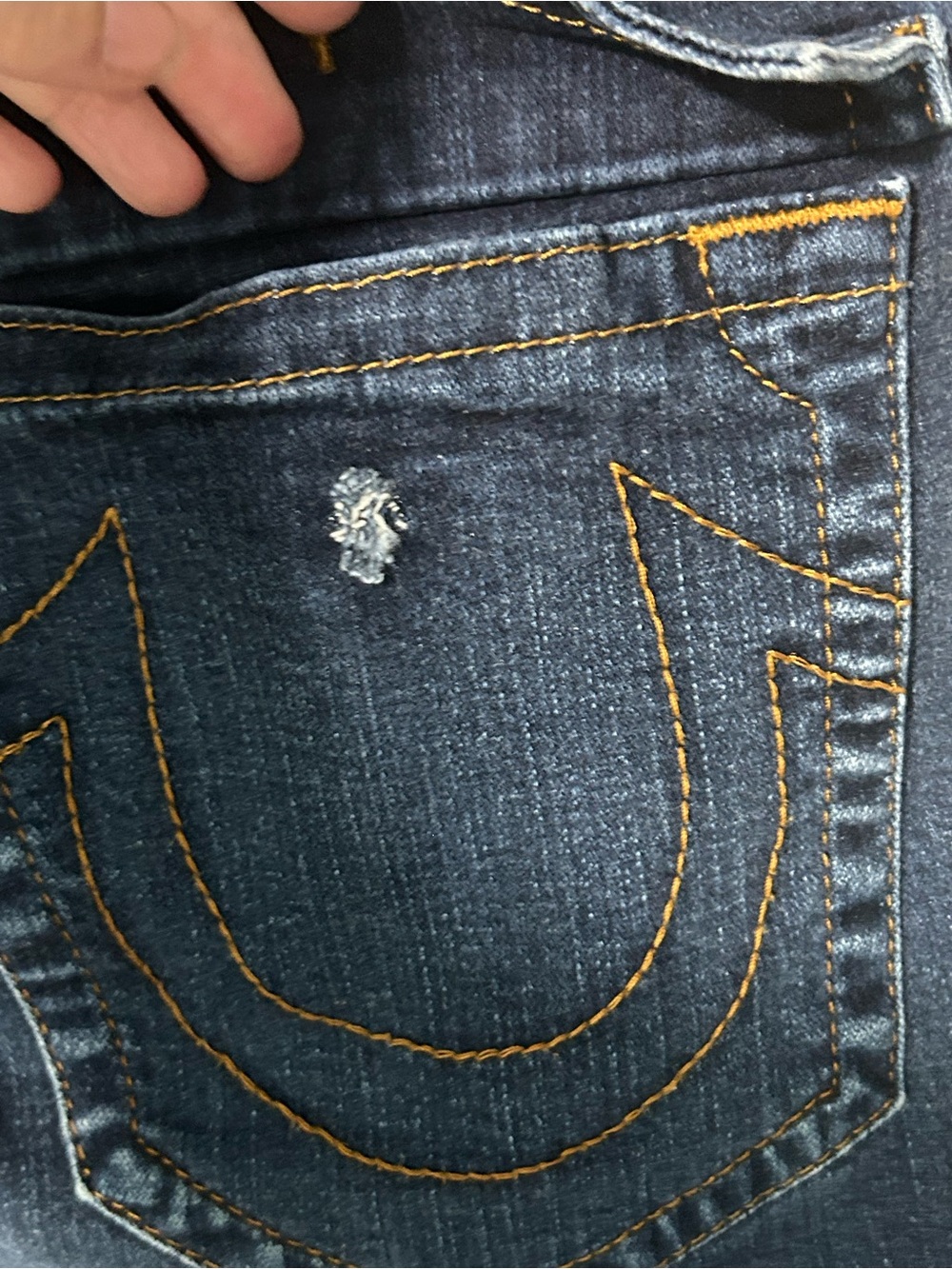True Religion Ricky Relaxed Straight Jeans Men’s 36 Denim. Flaw See Pics - Picture 9 of 13